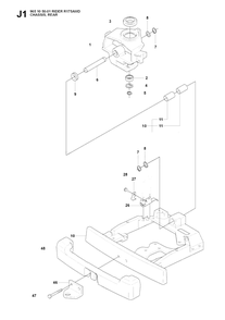 Transmission 4 Diagram and Parts List for R175AWD (965105001)(2007-01) Husqvarna Lawn Tractor