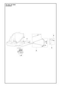 Governor Diagram and Parts List for HS139A531450601 HS 139AE 531450801, 531450802 Husqvarna Engine