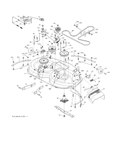 Mower Deck / Cutting Deck Diagram and Parts List for YTH1942 (96048010200)(2021-7) Husqvarna Lawn Tractor