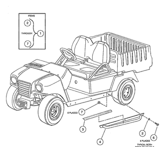 Nerf Bar Diagram and Parts List for HUV4210GXP 2005-06 Husqvarna Lawn Tractor