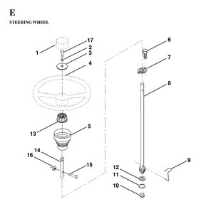 Steering Diagram and Parts List for LT130 (954820081-D)(1997-03) Husqvarna Lawn Tractor
