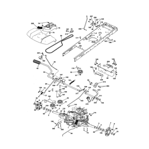 Drive Diagram and Parts List for GTH52XLS-96045005700  Husqvarna Lawn Tractor