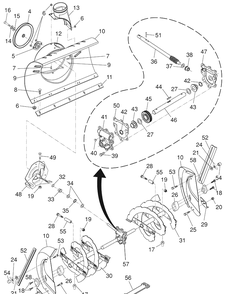 Repair Parts And Auger Assm / Impeller Assm Diagram and Parts List for 1130SBE (96193001704)(2007-12) Husqvarna Snow Blower