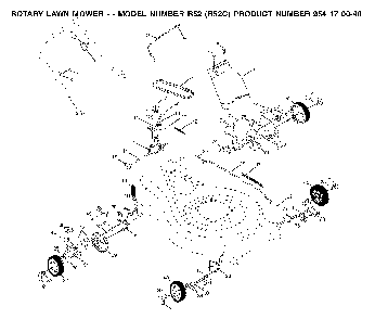 Wheels And Tires Diagram and Parts List for R52C (954170040)(2002-06) Husqvarna Lawn Mower
