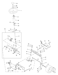 Steering Diagram and Parts List for YTH1746 (954567055-A)(2000-11) Husqvarna Lawn Tractor