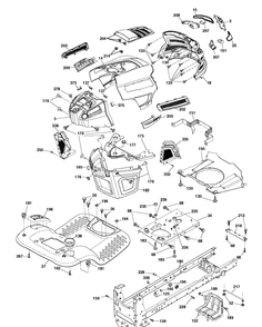 Chassis And Enclosures Diagram and Parts List for YTH1842-223810 2017-12 Husqvarna Lawn Tractor