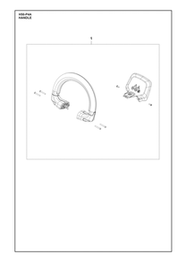 Handle Diagram and Parts List for H50-P4A  Husqvarna Trimmer