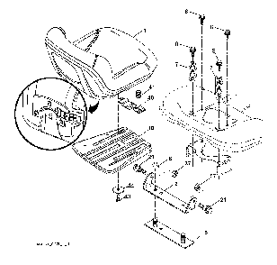 Seat Diagram and Parts List for LTH1742T (96041006702)(2009-03) Husqvarna Lawn Tractor