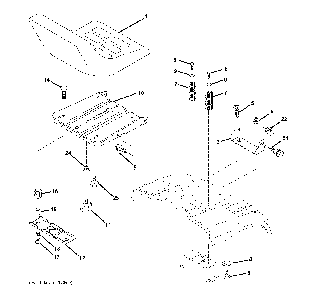 Seat Diagram and Parts List for CTH200TWIN (96061026300)(2010-01) Husqvarna Lawn Tractor
