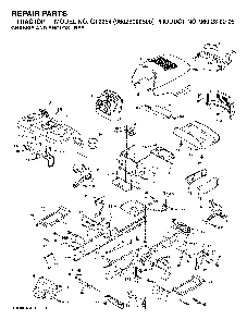 Chassis And Enclosures Diagram and Parts List for GT2254 (96023000500)(2005-05) Husqvarna Lawn Tractor