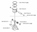 Piston  Crankshaft Diagram and Parts List for 180BF 2008-02 Husqvarna Leaf Blower / Vacuum