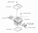 Cylinder Diagram and Parts List for 180BF 2008-02 Husqvarna Leaf Blower / Vacuum