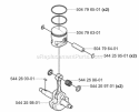 Piston  Crankshaft Diagram and Parts List for 180BT 2008-02 Husqvarna Leaf Blower / Vacuum