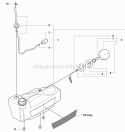 Fuel Tank Diagram and Parts List for 180BT 2008-10 Husqvarna Leaf Blower / Vacuum
