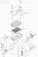 Carburetor  Air Filter Diagram and Parts List for 180BT 2008-10 Husqvarna Leaf Blower / Vacuum
