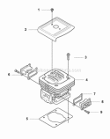 Cylinder Diagram and Parts List for 180BT 2008-10 Husqvarna Leaf Blower / Vacuum
