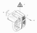 Cylinder Cover Diagram and Parts List for 180BT 2008-10 Husqvarna Leaf Blower / Vacuum