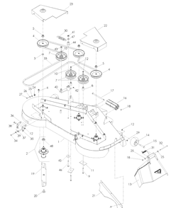 Part Location Diagram of 539132002 Husqvarna BELT, DECK
