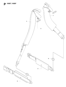 Harness Diagram and Parts List for 180BT 20084000001 & Above Husqvarna Leaf Blower / Vacuum