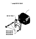Page H Diagram and Parts List for 181 1983-06 Husqvarna Chainsaw