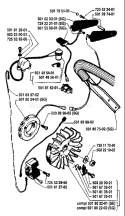 Page F Diagram and Parts List for 181 1983-12 Husqvarna Chainsaw
