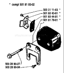 Page G Diagram and Parts List for 181 1983-12 Husqvarna Chainsaw