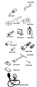 Page K Diagram and Parts List for 181 1983-06 Husqvarna Chainsaw