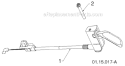 Control Panel And Discharge Chute Diagram and Parts List for 1830EXLT 96193007800 -2011-07 Husqvarna Snow Blower
