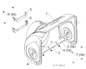 Auger Housing And Impeller Diagram and Parts List for 1830EXLT 96193007800 -2011-07 Husqvarna Snow Blower