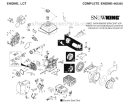 Engine, Lct Diagram and Parts List for 1830EXL 96193007600 -2011-06 Husqvarna Snow Blower