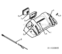 Page W Diagram and Parts List for 1830HV 96193005401 -2010-08 Husqvarna Snow Blower