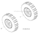 Wheels Diagram and Parts List for 1830HV 96193007300 -2011-06 Husqvarna Snow Blower