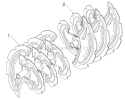 Auger Housing Impeller Diagram and Parts List for 1830HV 96193007303 - 2012-06 Husqvarna Snow Blower