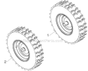 Wheels Tires Diagram and Parts List for 1830HV 96193007303 - 2012-06 Husqvarna Snow Blower