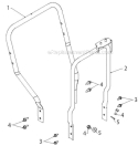 Handle and Controls Diagram and Parts List for 1830HV 96193007305 - 2012-08 Husqvarna Snow Blower