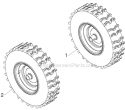 Wheels Tires Diagram and Parts List for 1830HV 96193007305 - 2012-08 Husqvarna Snow Blower