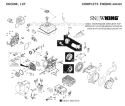 Engine, Lct Diagram and Parts List for 1830HV 96193008100 -2011-07 Husqvarna Snow Blower