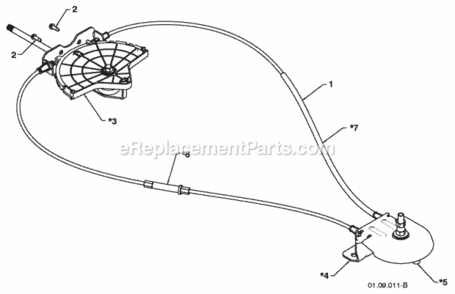 ControlpanelDischargechute Diagram and Parts List for 1830SB 2010-04 Husqvarna Snow Blower
