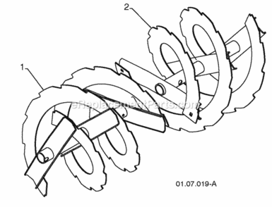 Page D Diagram and Parts List for 1830SB 2010-04 Husqvarna Snow Blower