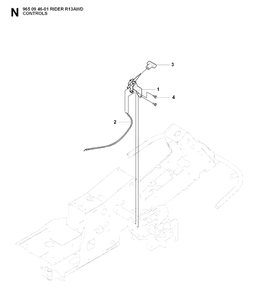 Controls Diagram and Parts List for R13AWD (965094601)(2007-01) Husqvarna Lawn Tractor