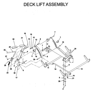 Mower Lift / Deck Lift Diagram and Parts List for IZ5223 (968999526)(2006-08) Husqvarna Lawn Mower