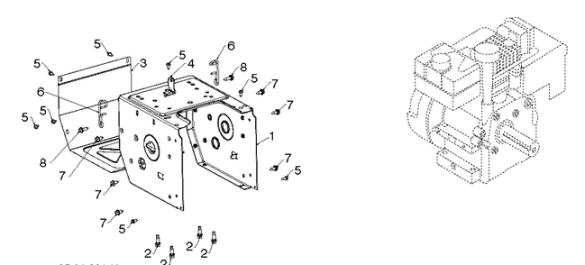 Chassis, Engine And Pulleys 1 Diagram and Parts List for ST224 (96191008705)(2019-03) Husqvarna Snow Blower