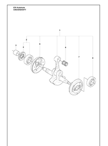 Crankshaft Diagram and Parts List for 576XP 2010-03 Husqvarna Chainsaw