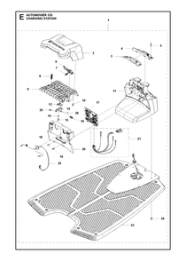 Charging Station Diagram and Parts List for 320 2015-01 Husqvarna Lawn Mower