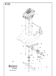 Engine Diagram and Parts List for LC347V  Husqvarna Lawn Mower