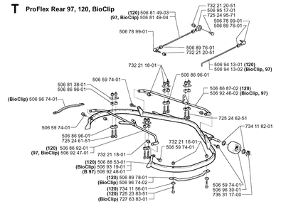 Protection Frame Diagram and Parts List for PF18 2000-03 Husqvarna Lawn Tractor
