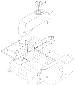 Fuel System Diagram and Parts List for LZ6130 (968999675)(2007-12) Husqvarna Lawn Mower