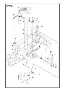 Mower Lift / Deck Lift 2 Diagram and Parts List for R316T  Husqvarna Lawn Mower