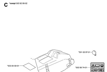 Cylinder Cover Diagram and Parts List for 359 20070900001-Current Husqvarna Chainsaw