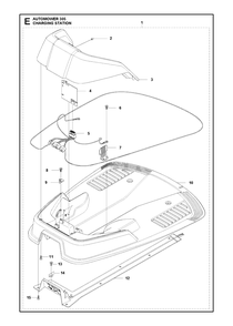 Charging Station Diagram and Parts List for 305 2015-01 Husqvarna Lawn Mower